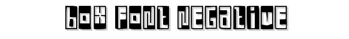 Box Font Negative font